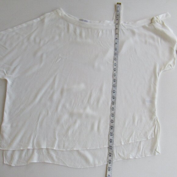 1.State Womens Asymmetric Tie Detail One Off Shoulder Shell Blouse Size L White - Picture 9 of 9
